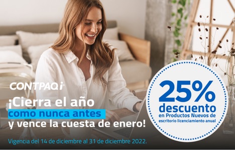 Promoción  25% descuento productos desktop